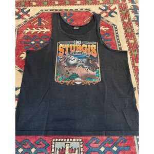 Vintage Harley Davidson Tank Top 1992 Sturgis South Dakota Black Hills Rally USA